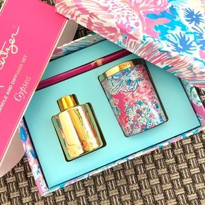 Lilly Pulitzer candle and diffuser set NWT